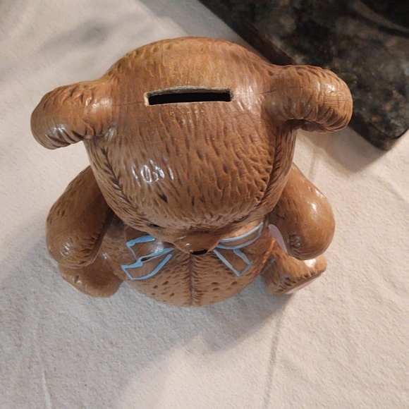 Teddy Bear Coin Jar Bank Vintage Children's Room Nursery Decor - Picture 4 of 8